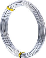 Alambre de aluminio plateado de 0.039 in de grosor, alambre de metal flexible para manualidades, para hacer muñecas, esqueleto, manualidades (492 pies) - Arteztik
