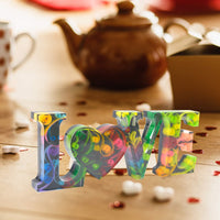 Moldes de resina para letras, moldes de amor, moldes de resina epoxi para hacer posavasos caseros, decoración del hogar, cartel del hogar, decoración para colgar en la pared - Arteztik
