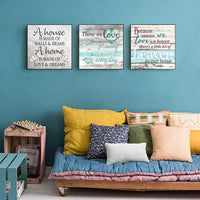 XPCARE - Juego de 6 piezas de pintura de diamantes 5d con perforaciones redondas para bordado de acrílico para decoración de pared del hogar, amor familiar (lienzo de 12.0 x 12.0 in) - Arteztik

