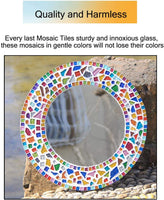 Jili en línea 70 piezas varios colores vidrio Piezas mosaico azulejos Tessera para artes bricolaje forma de rectángulo Craft 10 x 40 mm - Arteztik

