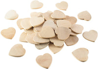 Ronda Forma de Corazón Unfinished 1.3" Madera Cutout chips de círculos para Juego de tablero piezas, Arts & Crafts Proyectos, ornamentos (50 piezas) por Super Z Outlet - Arteztik
