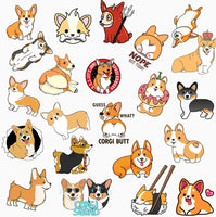 Corgi - Pegatinas de vinilo para niños (50 unidades), diseño de perro - Arteztik
