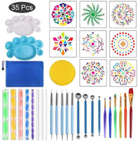 32 herramientas de punteado de mandala para pintar mandalas y pintura de roca con herramientas de punteado con bolsa de almacenamiento - Arteztik
