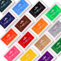 PMLAND - Juego de 15 almohadillas de tinta para sellos de manualidades en papel de madera o tela, 15 colores vibrantes incluidos - Arteztik
