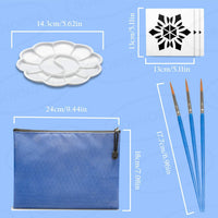 GORNORVA 33 piezas Mandala Dotting Herramientas Stencil Mandala Painting Tool Kits Cepillos bandeja de pintura pinceles para Rock Painting Coloring Drawing y Drafting Art Supplies - Arteztik

