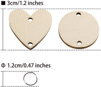 Favide 200 unidades en total, etiquetas de madera con agujeros y anillos de 0.472 in para tarjetas de cumpleaños, San Valentín, tareas, artes y manualidades (juego de 1) - Arteztik
