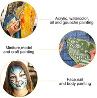 NASUM - Juego de 21 pinceles de pintura acrílica, 15 formas de pinceles de pintura para niños, paleta de cuchillos, 2 esponjas y estuche de organización estable para pinceles de pintura Gouache, acrílico, aceite, acuarela - Arteztik

