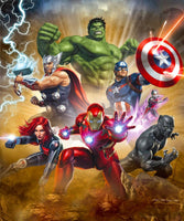 Kit de pintura de diamantes 5D para adultos con diamantes para manualidades de diamantes, para decoración de pared del hogar, kits de arte de diamante Hulk y Capitán América y Iron Man 13.8 x 17.7 in (Los Vengadores) - Arteztik
