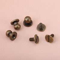 Sheens 20 piezas 0.315 x 0.236 in color bronce remaches de cobre botón de la cabeza de la bola botón botón de la correa de tope para bricolaje de cuero Craft cinturón bolso de mano - Arteztik
