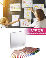 COLOUR BLOCK - Juego de 52 piezas de acuarela, suministros de arte para la escuela, incluye 12 tubos de pintura de acuarela, juego de 12 pinceles, 25 hojas de bloc de dibujo y 24 lápices de acuarela - Arteztik
