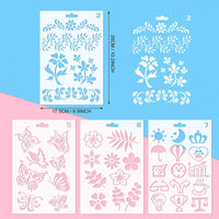 12 plantillas de plástico para diario pintura manualidades set alfabeto letra y número y varios estilos de patrón plantillas de dibujo para bricolaje dibujo pintura manualidades proyecto - Arteztik
