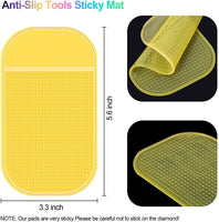 6 piezas antideslizante herramientas estera pegajosa para pintura de diamante, 5.6 x 3.3 pulgadas antideslizante universal gel Pad para accesorios de bordado de diamante 5D para niños o adultos - Arteztik
