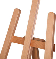 MEEDEN Basic Lyre Studio caballete de madera para pintura, altura ajustable y ángulos de trabajo, soporta lienzo de hasta 48.0 in - Arteztik
