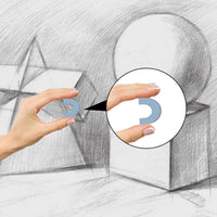 Anxen - Juego de 18 piezas de broches de mezcla para dibujo y tortillas, mezcladores de papel con 2 sacapuntas de papel de lija, herramienta de extensión de lápiz y borrador amasado para herramientas de dibujo de bocetos de estudiante - Arteztik
