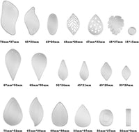 19 troqueles de corte para pendientes, de cuero, con forma de lágrima, troqueles de metal en forma de hoja, para hacer pendientes, manualidades - Arteztik
