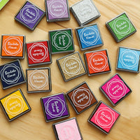 Akak tienda Craft almohadilla de tinta sellos color de pareja de bricolaje, 20 piezas/set surtidos color arco iris de dedo almohadilla de tinta goma de dedo sello de impresión, papel, madera tela - Arteztik
