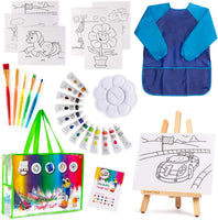 Set de pintura para niños - 27 piezas juegos de pintura para niños, suministros de pintura para dibujo, arte de los niños pintura sobre lienzo - Arteztik
