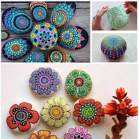 Mandala Juego de herramientas de punteado con plantillas de mandala, cartón, mini caballete, pegatinas de diamante, bandeja de pintura para pintar rocas, colorear, dibujar y dibujar - Arteztik
