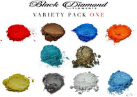 Variety Pack 1 (10 Colors) Mica Powder Pure, 2TONE Series Variety Pigment Packs (Epoxy,Paint,Color,Art) Black Diamond Pigments - Arteztik
