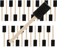 US Art Supply - Juego de pinceles de esponja de espuma para mango de madera, 25 unidades, ligero, duradero e ideal para acrílicos, manchas, barnices, manualidades, arte - Arteztik
