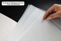 Bellofy - Bloc de papel de rastreo de 100 hojas - Papel translúcido para lápices, marcador y tinta - Trace Images, bocetos, dibujo preliminar, superposiciones - 9 x 12 pulgadas, 25 lb/1.41 oz/m² - Arteztik
