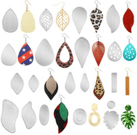 19 troqueles de corte para pendientes, de cuero, con forma de lágrima, troqueles de metal en forma de hoja, para hacer pendientes, manualidades - Arteztik
