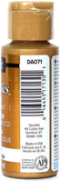 DecoArt Dazzling Metallics Pintura acrílica color plata brillante de 2 onzas - Arteztik
