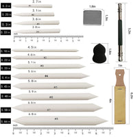 Meikeer - Juego de 2 sacapuntas de papel de lija, 1 herramienta de extensión de lápices, 1 goma de borrar, bocetos de esponja, para dibujo de estudiantes - Arteztik
