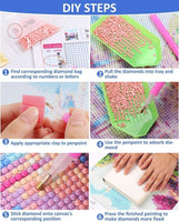 Diamond Dots Bead Art para adultos Colorido Rainstone Diamond Kits Color Jirafa - Arteztik

