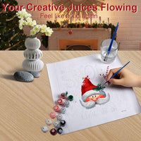 Colorwork 4 unidades de pintura por números para adultos y niños, kit de pintura al óleo de Navidad con pinceles, pigmento acrílico para principiantes, 11.8 x 11.8 in - Arteztik
