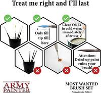 Pinceles Wargamer: el juego de brochas de The Army Painter para pintar miniaturas más buscado. Pinceles de calidad hechos a mano en Europa, 3 pinceles - Arteztik
