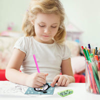 EGV - Kit de pintura de diamante para niños de 6 x 6 pulgadas, kit de pintura de perforación completa 5D por número con marco de madera blanco y LED, fácil de bricolaje, pintura de pingüino de punto de diamante, juego de arte y manualidades para principia - Arteztik
