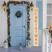 23 plantillas de gran bienvenida y Navidad para pintar en madera reutilizable, feliz Navidad reutilizable para carteles de porche, decoración de puerta delantera, puerta de cristal - Arteztik
