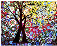 Pintura por números para principiantes adultos, 16.0 x 20.0 in, kit de pintura acrílica de rosa roja y amarilla sobre lienzo con 3 pinceles de pintura para decoración de pared del hogar - Arteztik

