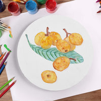 Coymos - Lienzo precortado para pintura, pintura acrílica, pintura al óleo y medios artísticos, lienzo estirado de 12.0 x 12.0 in, perfecto para pintar los planetas (blanco en blanco, 2 unidades) - Arteztik

