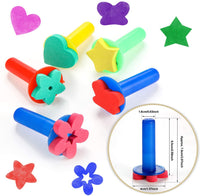 Juego de 18 sellos de esponja para pintura de espuma, para manualidades, manualidades - Arteztik
