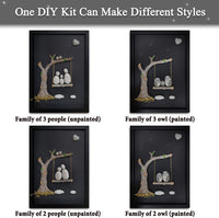 Kit de pintura enmarcada de arte de roca, kits de manualidades para adultos mujeres y niños, decoración de pared de roca 3D 17.7 x 12.9 pulgadas, castillo de bingo - Arteztik
