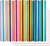Lya Vinilo Holográfico Permanente Ópalo Artesanía Vinilo 12.0 x 12.0 in 7 hojas/Pack con 2 Papel de Transferencia para Decoración del Hogar, Logo, Letras, Banners, Exterior del Coche, Espejos de Vidrio, Scrapbooking, Plotters Carteles - Arteztik
