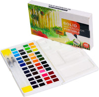 Set de pintura de acuarela para niños, suministros de arte, regalos de pintura para artistas, adultos, adolescentes, juego de 24 colores vibrantes surtidos con pinceles de acuarela, paleta y estuche de almacenamiento duradero - Arteztik
