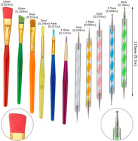 Juego de 36 herramientas de punteado de mandala con bolsa de almacenamiento con cremallera, herramientas de punto, pinceles y bandeja de pintura para pintar rocas dibujo y dibujo, manualidades para niños, arte de uñas, pintura - Arteztik
