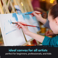 Canvas Boards for Painting | 11x14 / 7 Pack - 5/8 Inch Profile 100% Cotton Pre Primed Stretched Canvas, Art Supplies for Acrylic Paint, Oil Painting - Arteztik

