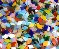 Lanyani 1050 piezas de azulejos de mosaico de vidrio de formas mixtas para manualidades, piezas de vidrieras coloridas para proyectos de mosaico - Arteztik
