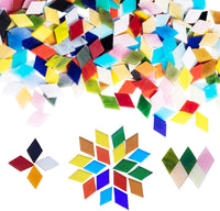 Azulejos de mosaico de vidrio con formas y colores mezclados piezas de vidrio para manualidades - Arteztik

