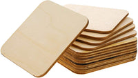 Piezas de madera sin terminar 80 piezas de 3.0 x 3.0 in cuadrados de madera, madera natural rústica para decoración del hogar, suministros de bricolaje - Arteztik
