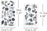 hyamass Pack de 6 hojas mezcla Estilo Flores Y Mariposas Claro Sello de hule para hacer tarjetas decoración y scrapbooking - Arteztik

