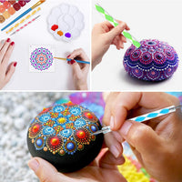 Mandala Dotting Tools Set, Audab 49 pcs Mandala Dotting Kit de herramientas con Mandala plantilla para pintar rocas, pintura Mandalas y dibujo - Arteztik
