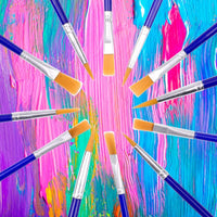 24 pinceles de pintura para niños. - Arteztik
