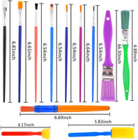 btnow Colorful Artista Pinceles Pincel 30 piezas, Kids, varios tamaños de pintura para acuarela, aceite, acrílico y Tempra – Pinturas y más - Arteztik
