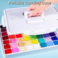 Juego de pintura Miya Gouache, 56 colores x 1.0 fl oz, diseño único de taza de gelatina en un estuche de transporte, perfecto para artistas, estudiantes, pintura de acuarela opaca Gouache - Arteztik

