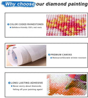Kit completo de pintura de diamante para adultos con diamantes redondos 5D, kit de pintura por número, arte con diamantes de imitación bordados, elefante (13.8 x 17.7 in) - Arteztik
